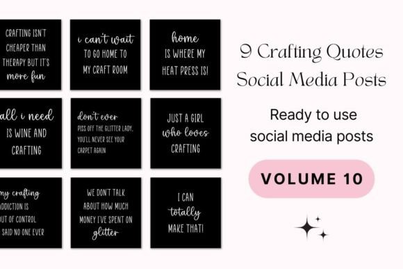 Download 9 Crafting Quotes Social Media Posts - Social media post Collection