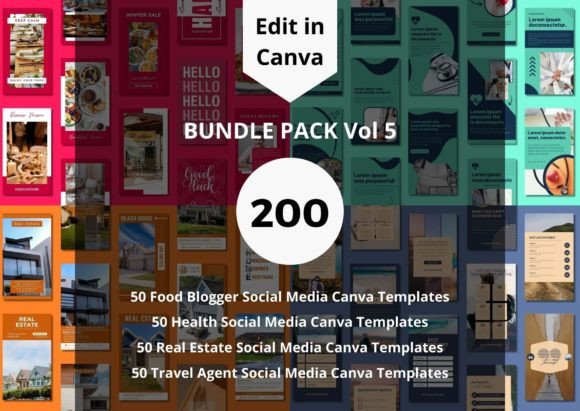 Download Social Media Canva Templates Bundle - Social media canva Collection