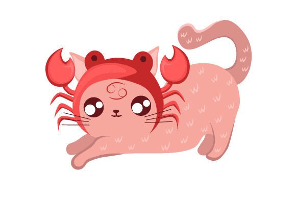 Download Cute Cat Zodiac Cancer - Premium Resources
