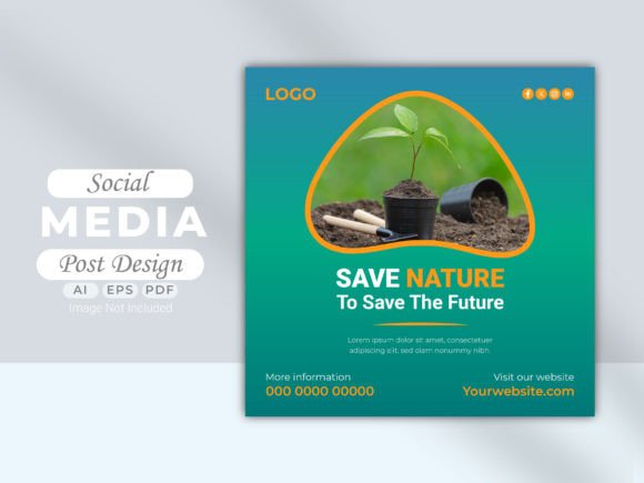 Download Saving Nature Social Media Post - Social media post Collection