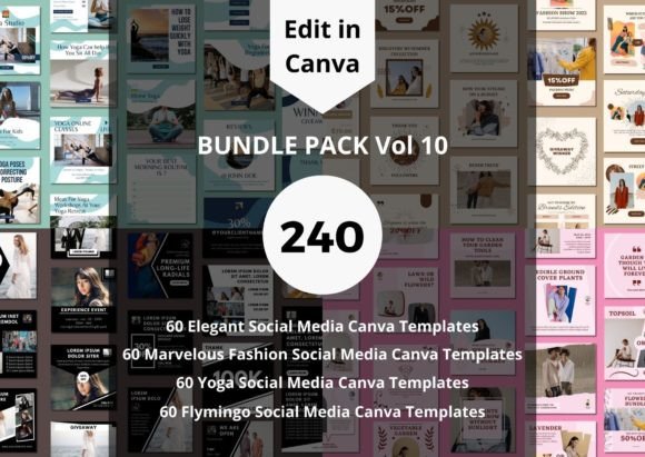 Download 240 Social Media Canva Templates Bundles - Social media canva Collection