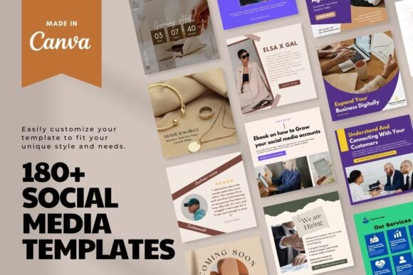 Download Social Media Posts Templates Bundle - Social media post Collection